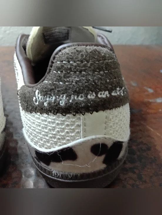 adidas Notitle x Samba Og Sz. 6.5 Brown Cow Print Unisex Sneakers - Picture 10 of 16